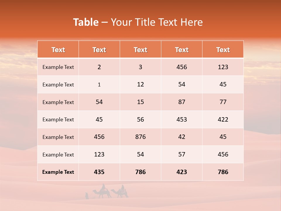 People Desert Sahara PowerPoint Template
