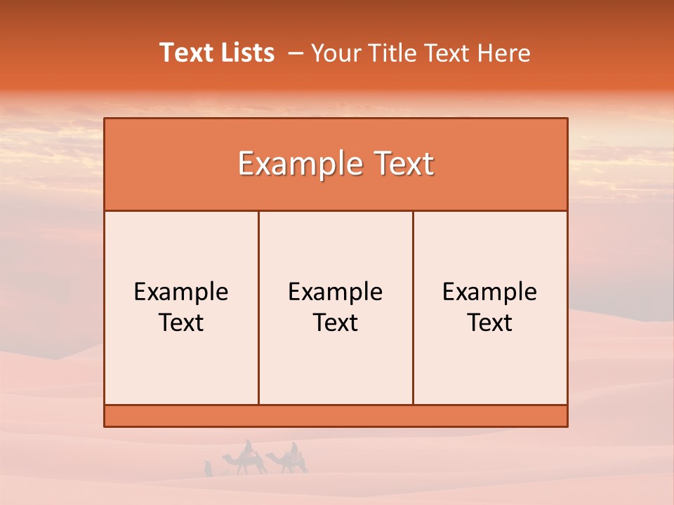 People Desert Sahara PowerPoint Template