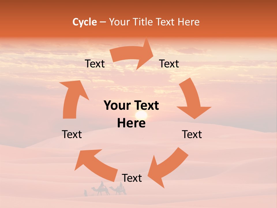 People Desert Sahara PowerPoint Template