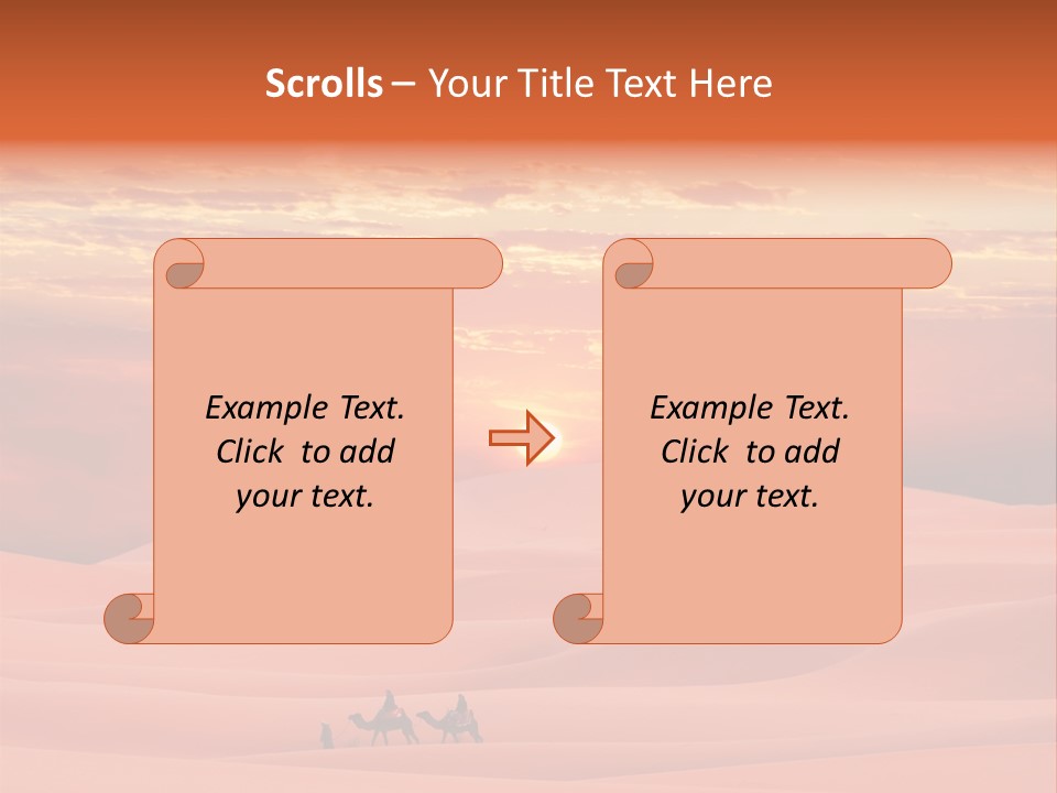 People Desert Sahara PowerPoint Template