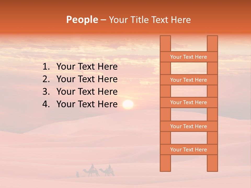 People Desert Sahara PowerPoint Template