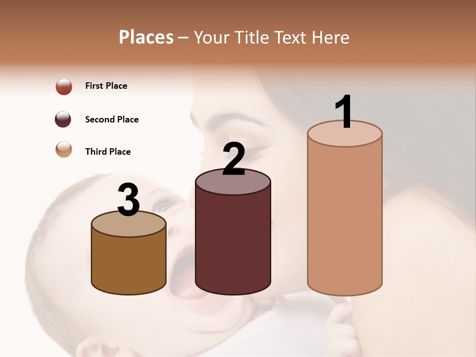 White Mother Woman PowerPoint Template