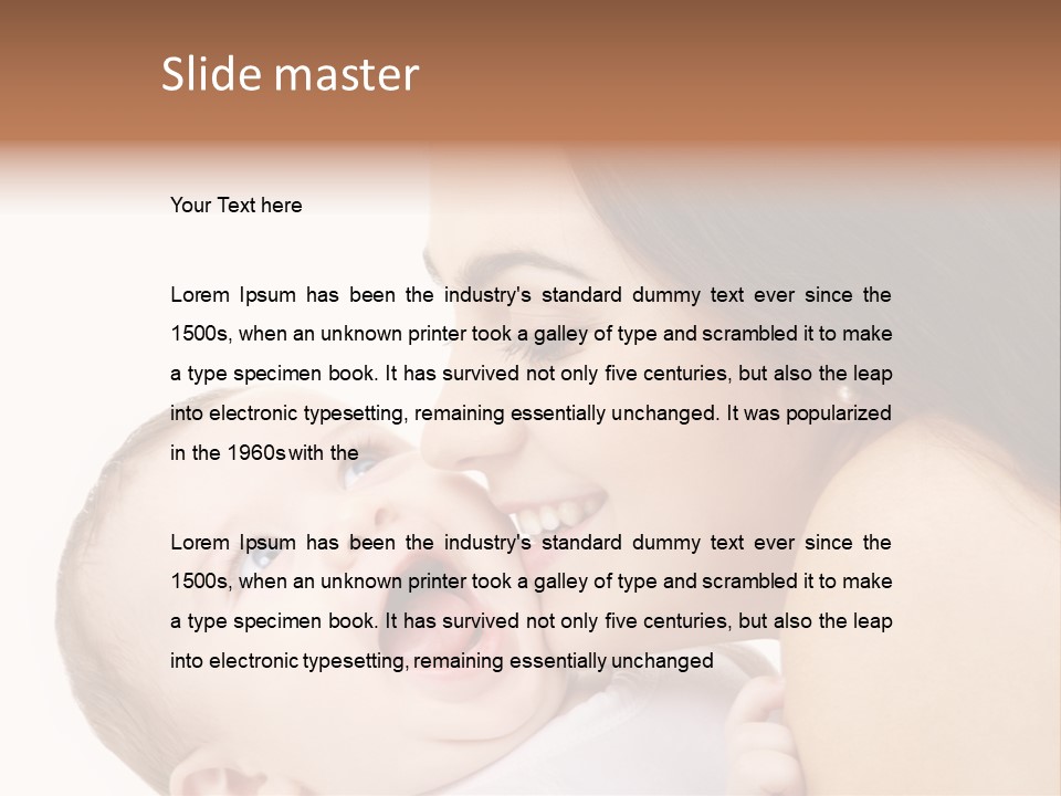 White Mother Woman PowerPoint Template