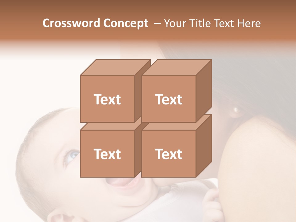 White Mother Woman PowerPoint Template