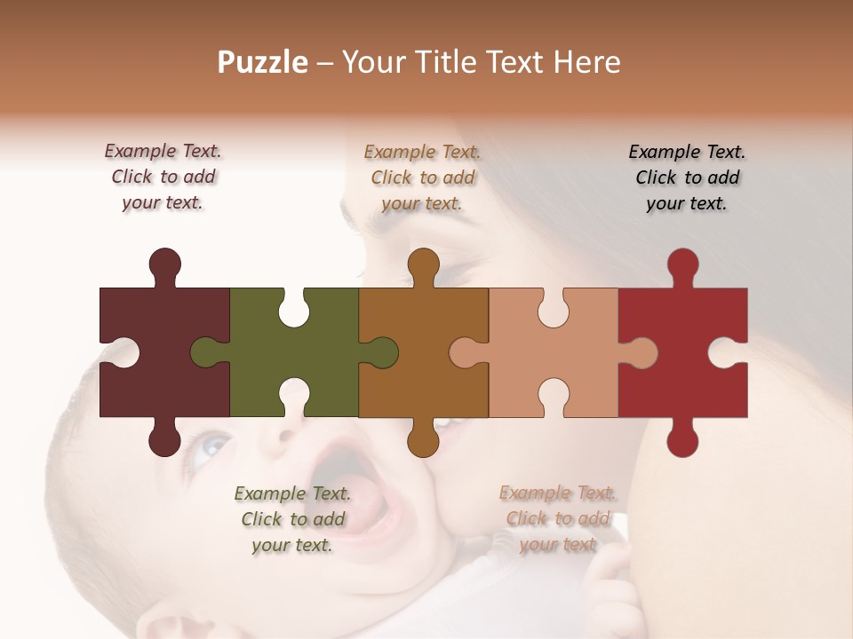 White Mother Woman PowerPoint Template