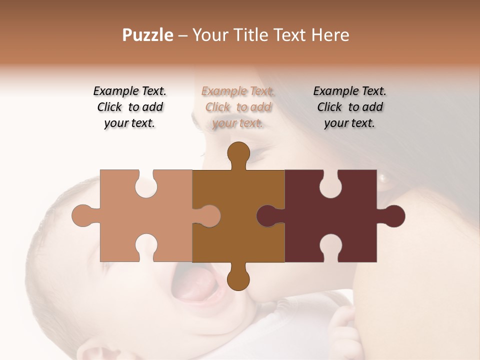 White Mother Woman PowerPoint Template