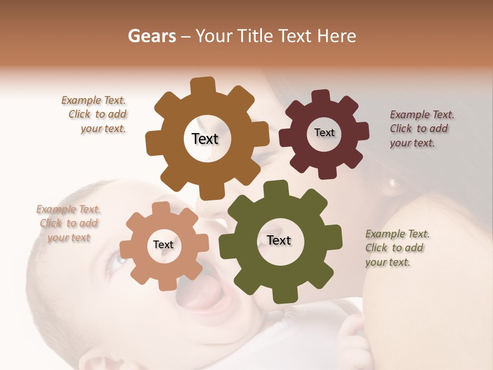 White Mother Woman PowerPoint Template