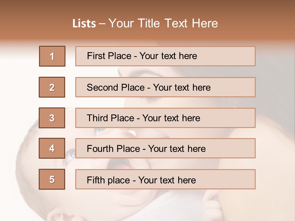 White Mother Woman PowerPoint Template