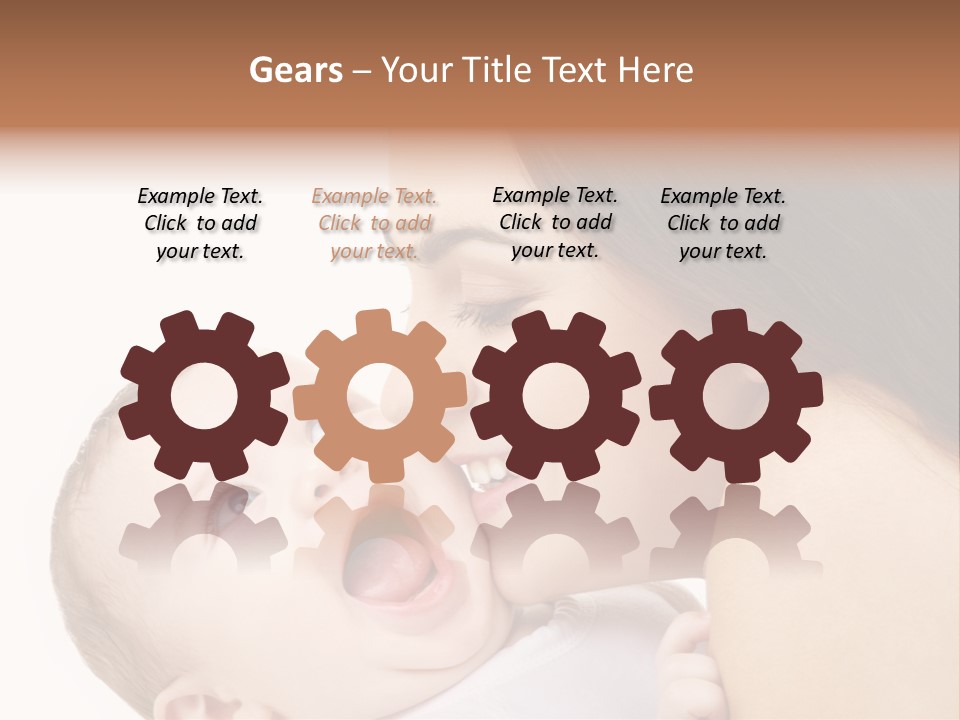 White Mother Woman PowerPoint Template