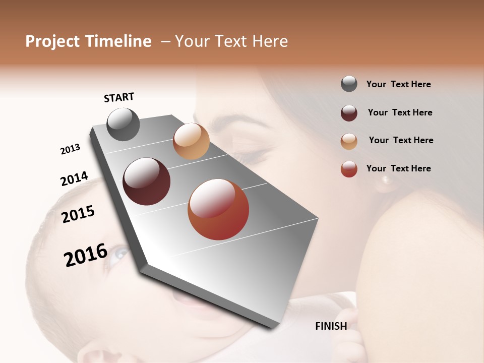 White Mother Woman PowerPoint Template