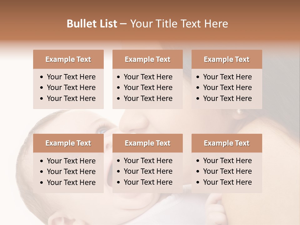 White Mother Woman PowerPoint Template