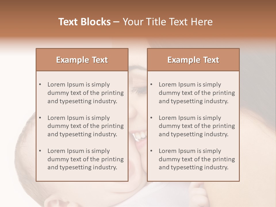 White Mother Woman PowerPoint Template