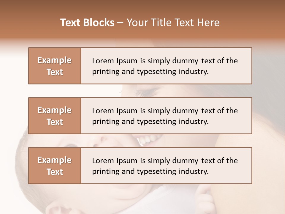 White Mother Woman PowerPoint Template