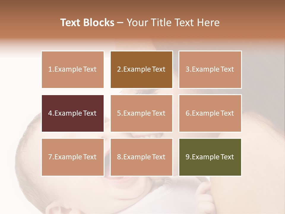 White Mother Woman PowerPoint Template