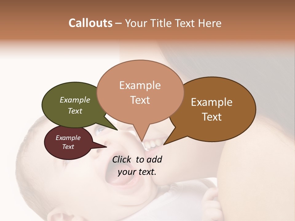 White Mother Woman PowerPoint Template