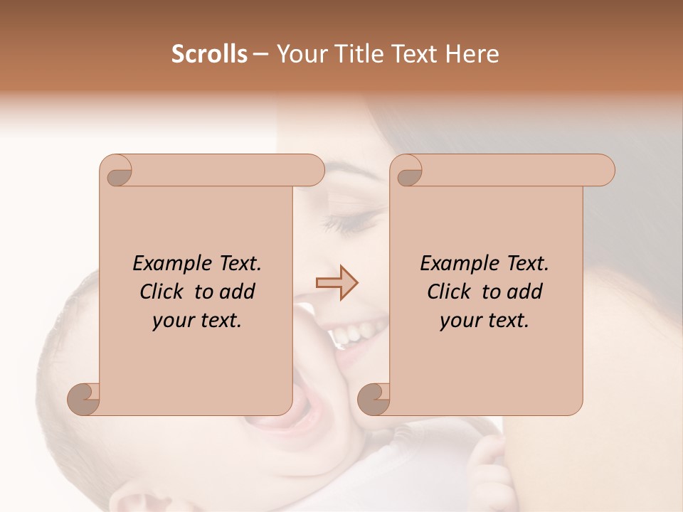White Mother Woman PowerPoint Template