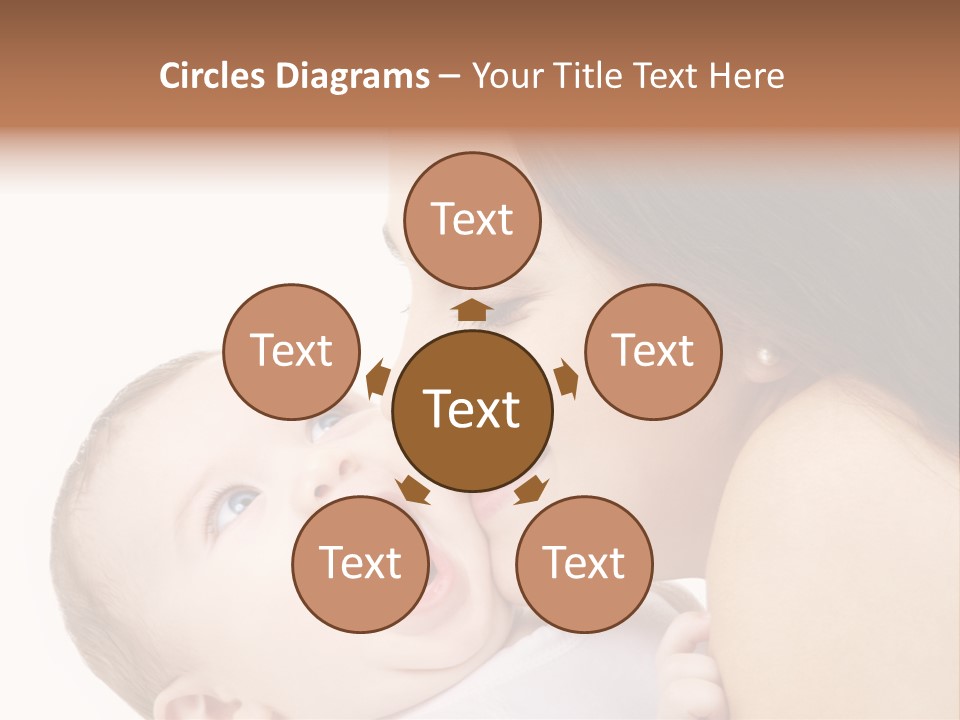 White Mother Woman PowerPoint Template