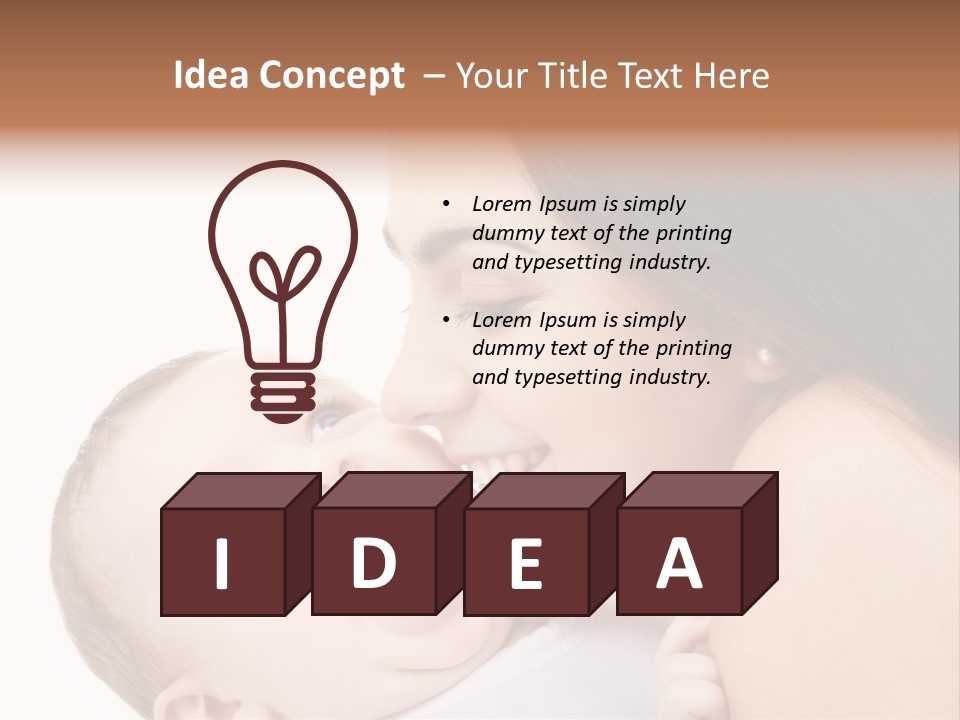 White Mother Woman PowerPoint Template