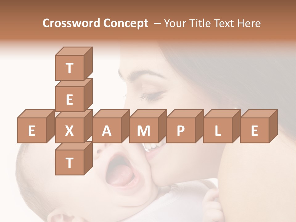 White Mother Woman PowerPoint Template