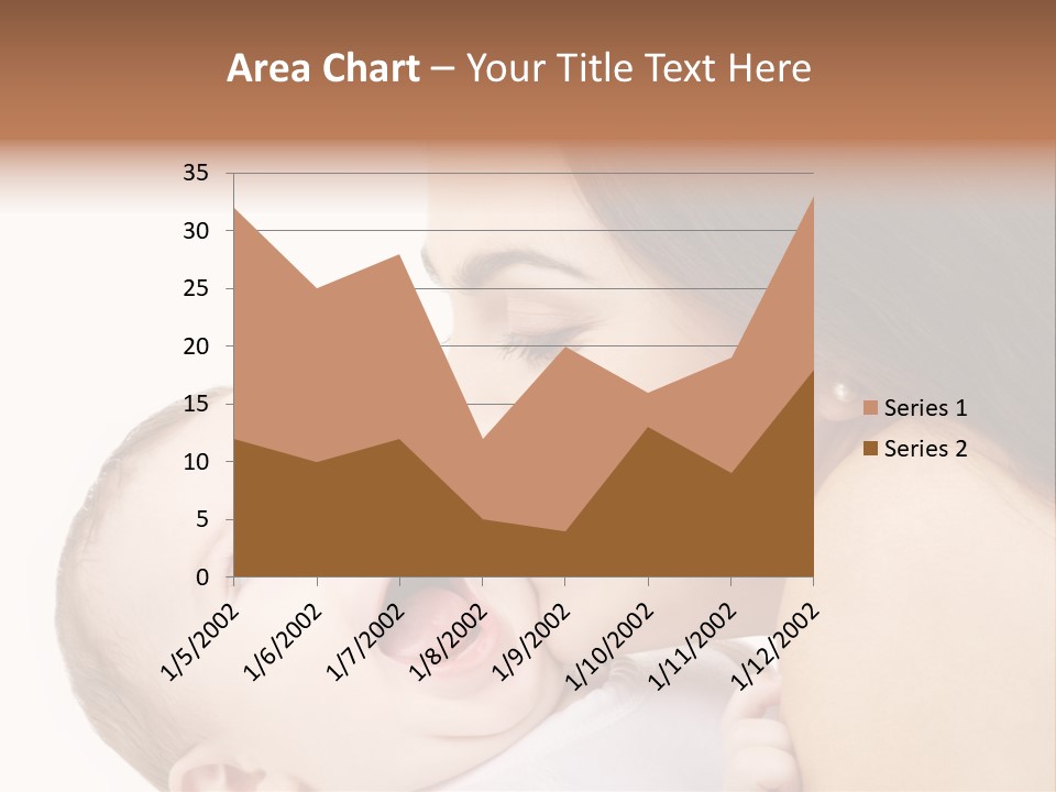 White Mother Woman PowerPoint Template