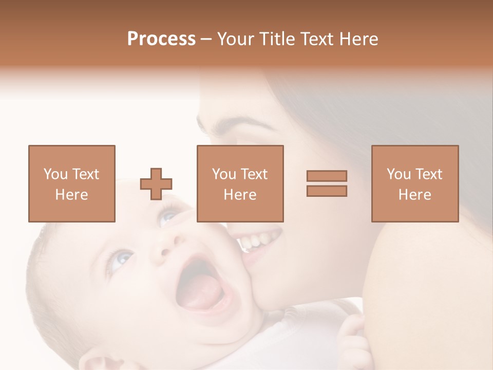 White Mother Woman PowerPoint Template