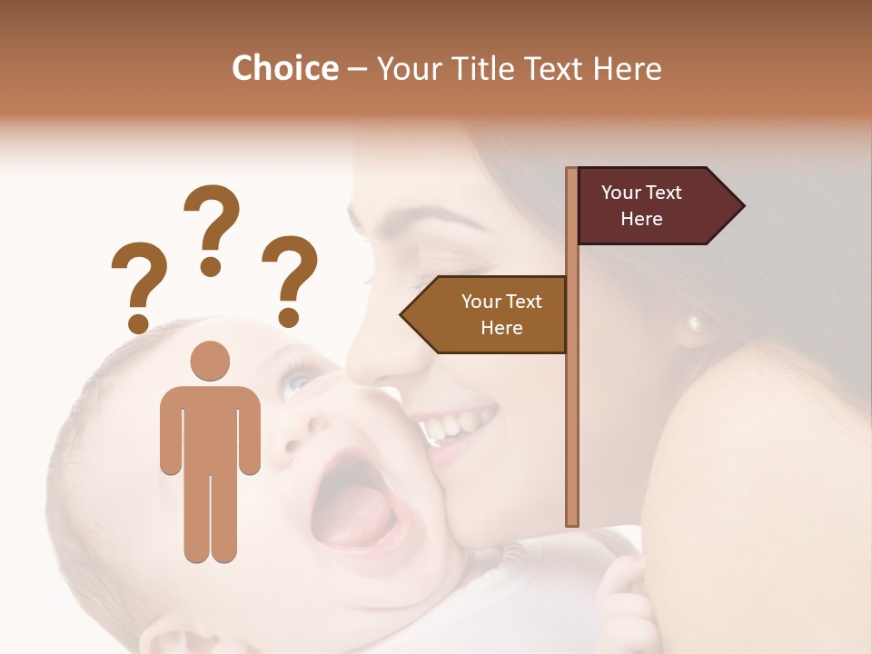 White Mother Woman PowerPoint Template