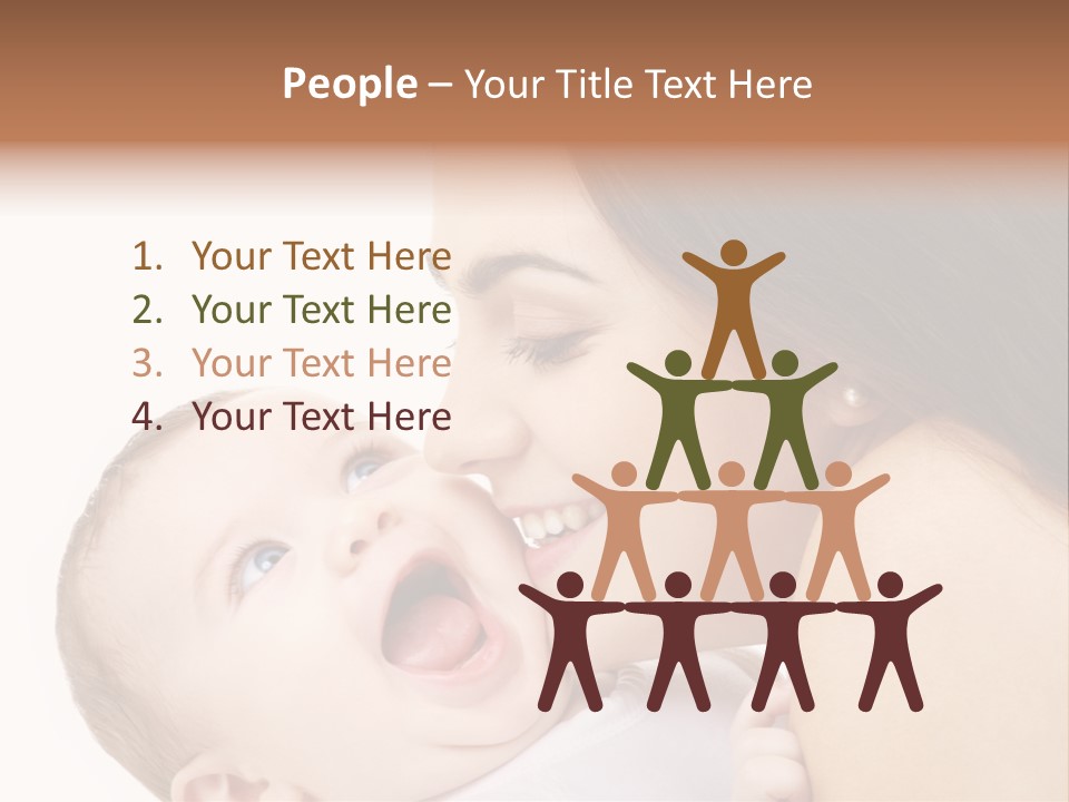 White Mother Woman PowerPoint Template