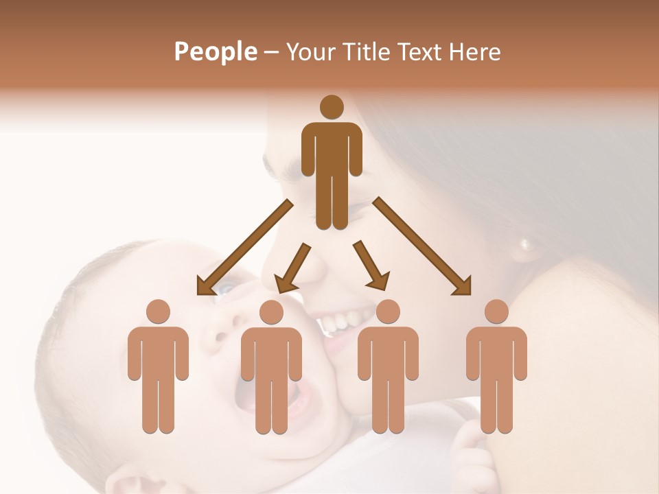 White Mother Woman PowerPoint Template