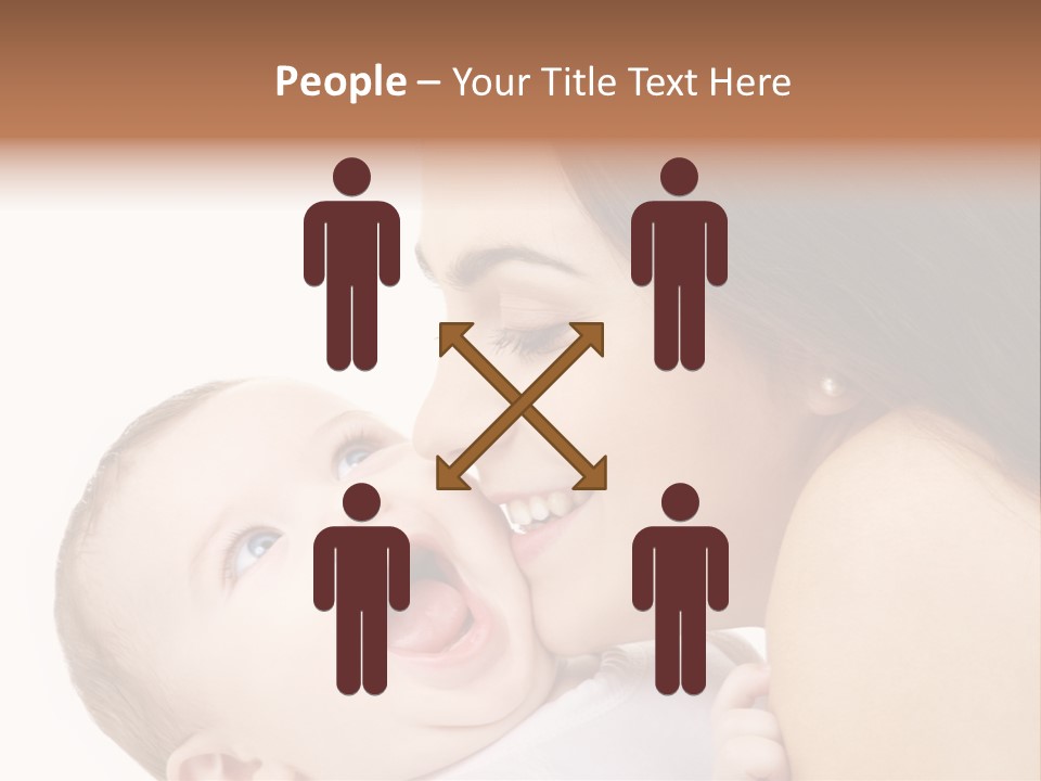 White Mother Woman PowerPoint Template
