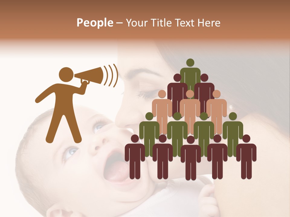 White Mother Woman PowerPoint Template