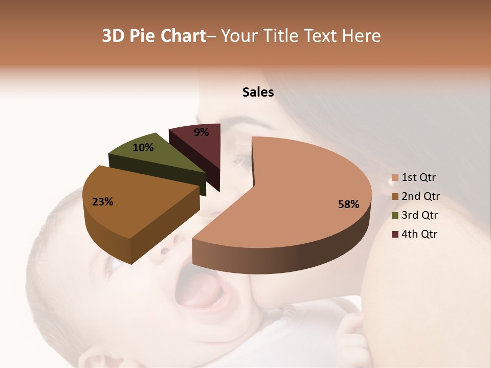 White Mother Woman PowerPoint Template