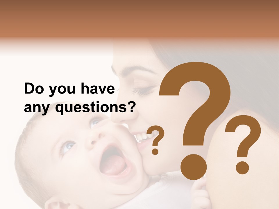 White Mother Woman PowerPoint Template