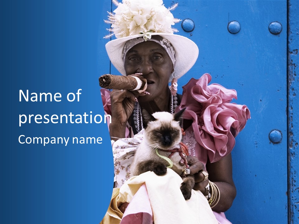 Hat Tobacco Cuban PowerPoint Template