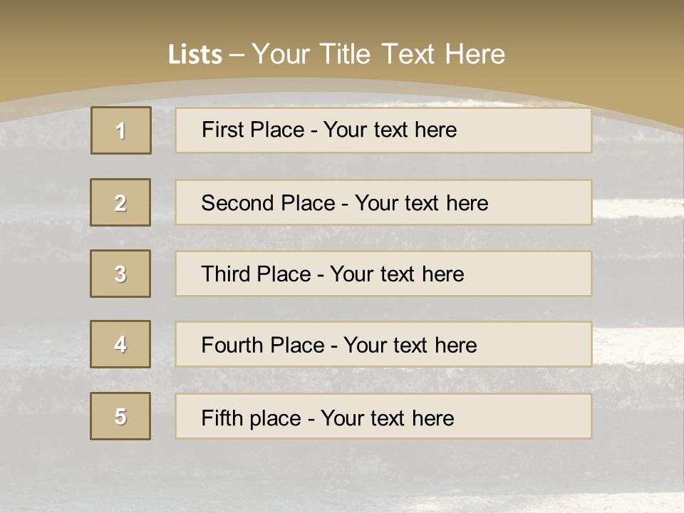 Outdoors Structure Stairs PowerPoint Template