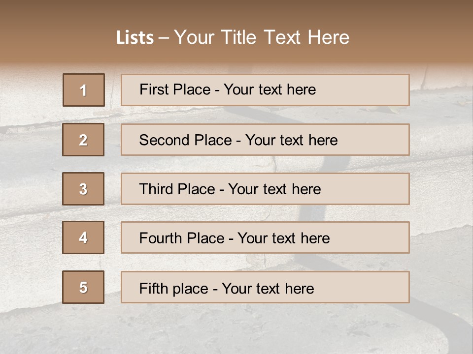 Stair Stairs Stairways PowerPoint Template