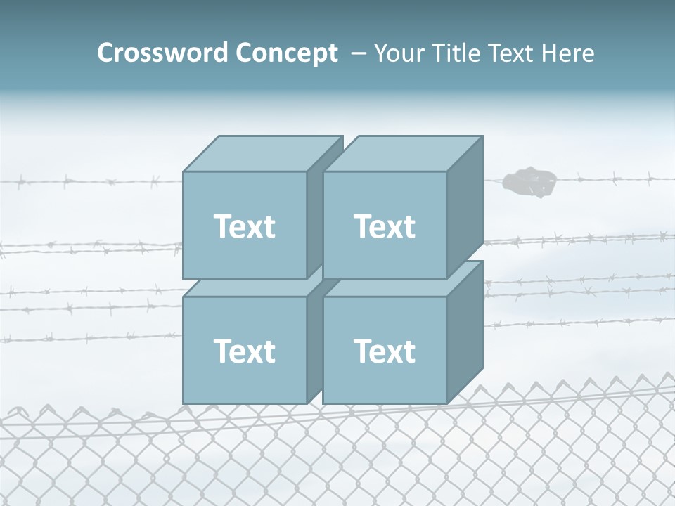Wire Fences Barbed Wire PowerPoint Template