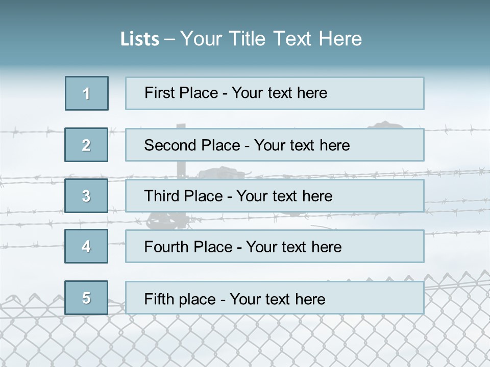 Wire Fences Barbed Wire PowerPoint Template