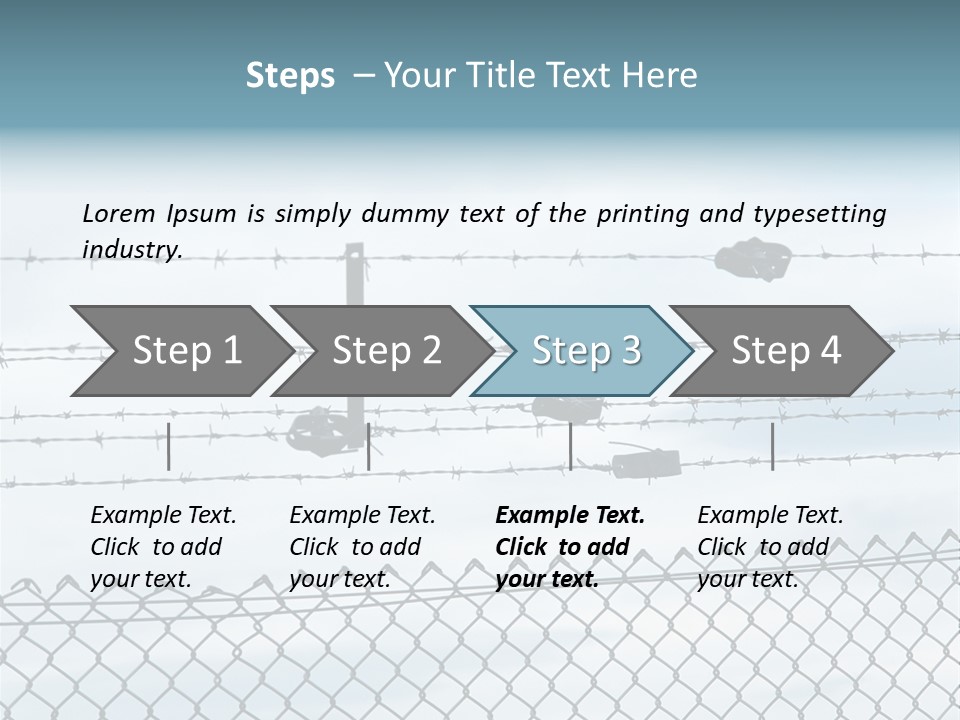 Wire Fences Barbed Wire PowerPoint Template