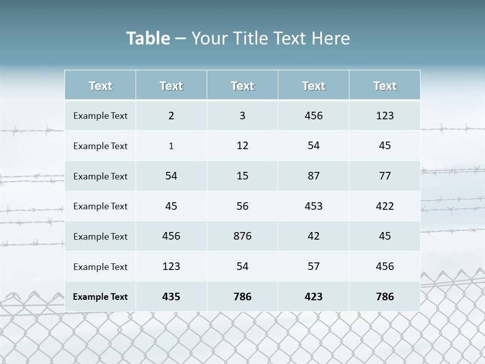 Wire Fences Barbed Wire PowerPoint Template