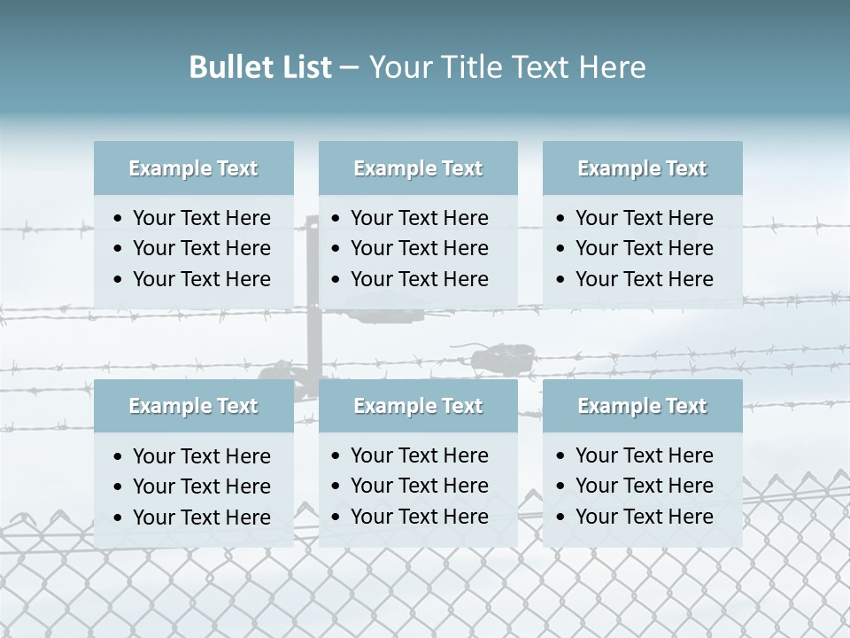 Wire Fences Barbed Wire PowerPoint Template