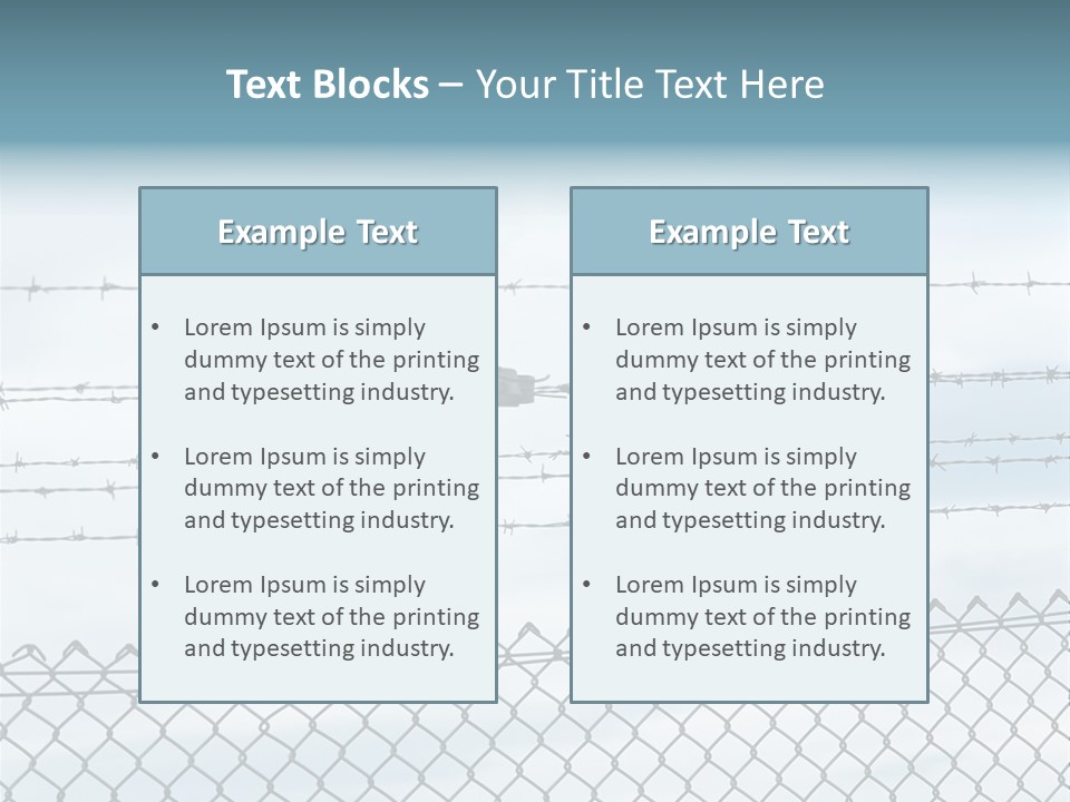 Wire Fences Barbed Wire PowerPoint Template
