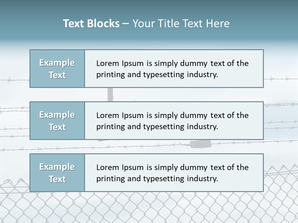Wire Fences Barbed Wire PowerPoint Template