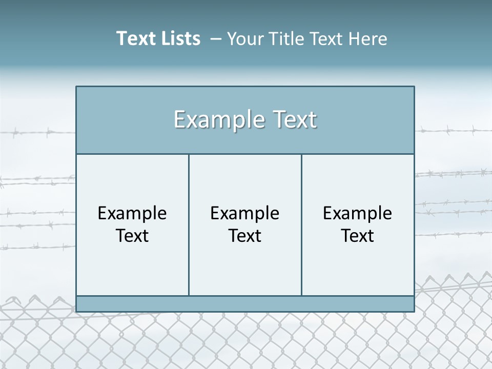Wire Fences Barbed Wire PowerPoint Template