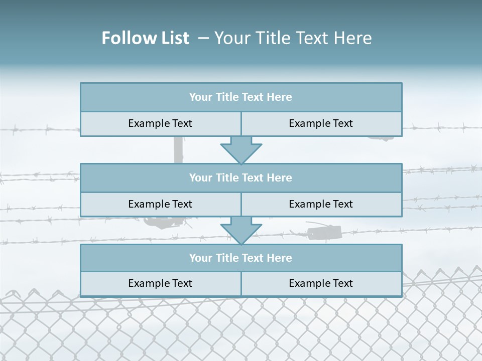 Wire Fences Barbed Wire PowerPoint Template