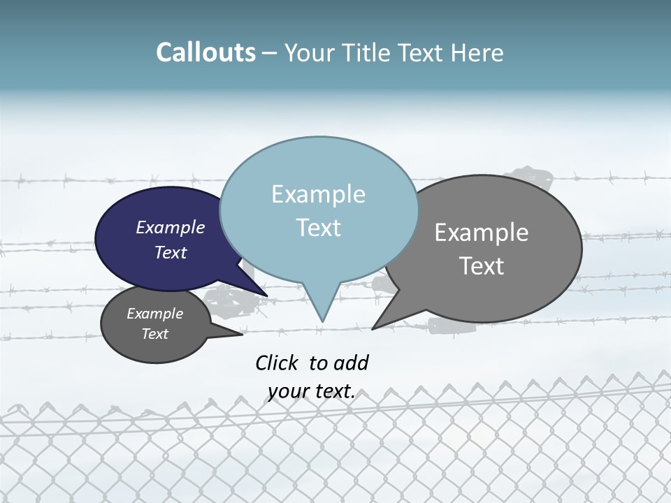 Wire Fences Barbed Wire PowerPoint Template
