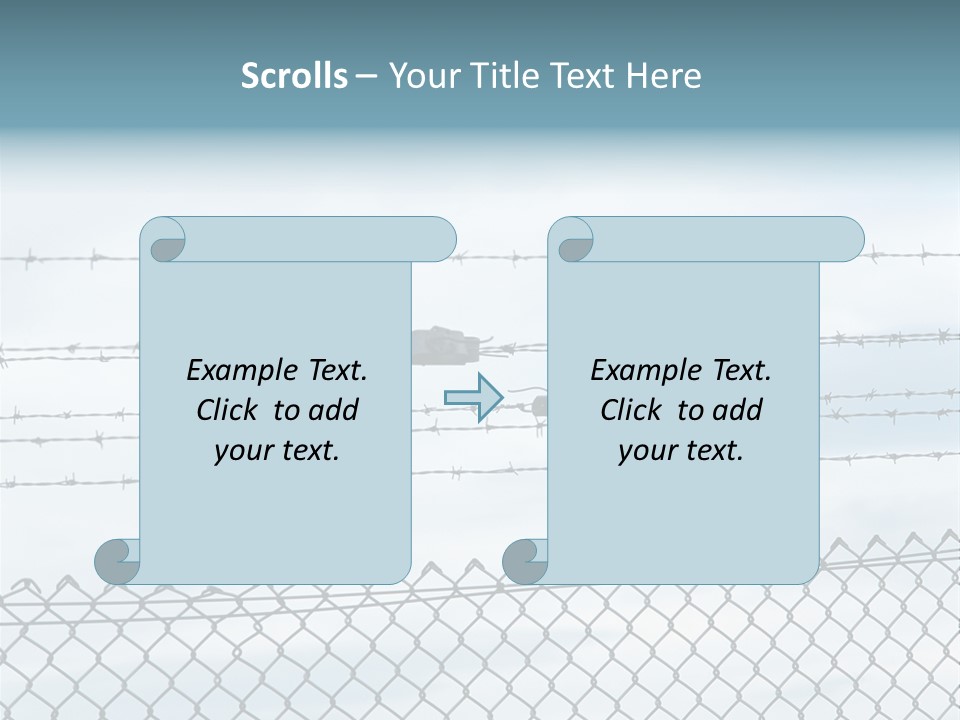 Wire Fences Barbed Wire PowerPoint Template