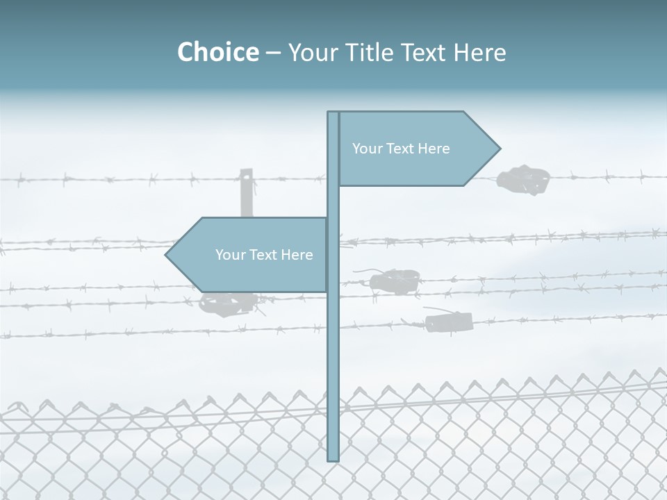 Wire Fences Barbed Wire PowerPoint Template