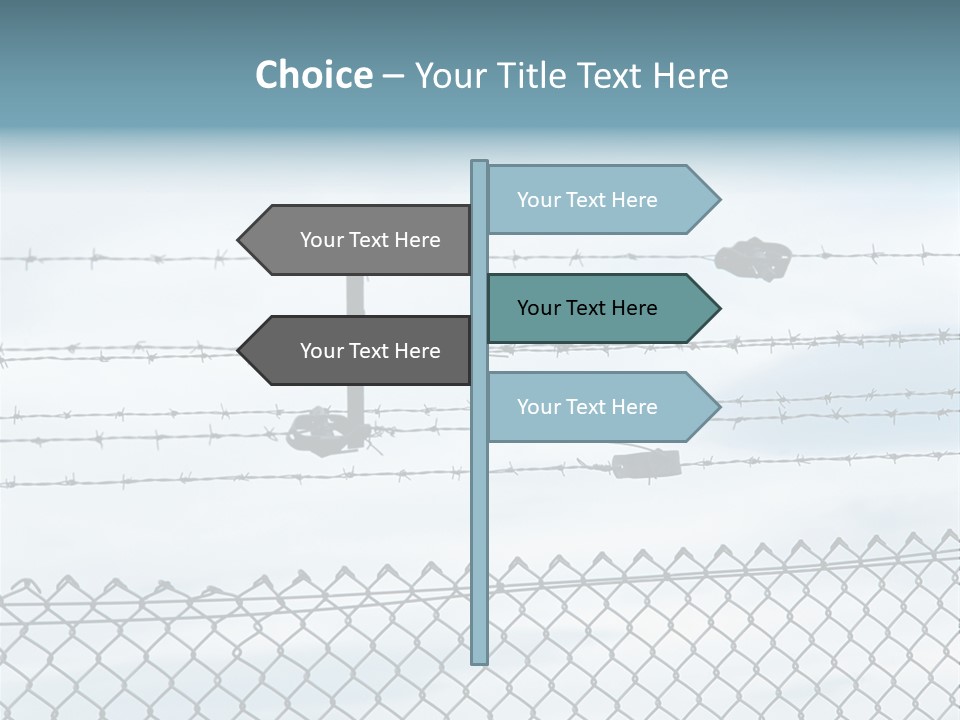 Wire Fences Barbed Wire PowerPoint Template