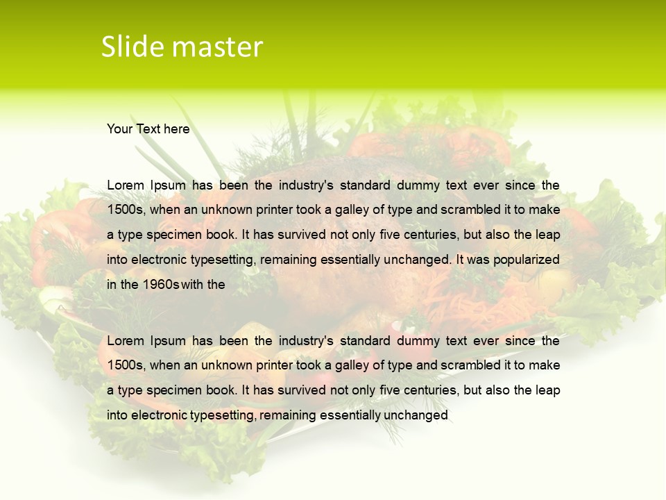 Green Dressing Diet PowerPoint Template