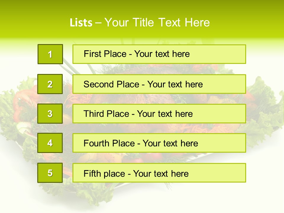 Green Dressing Diet PowerPoint Template